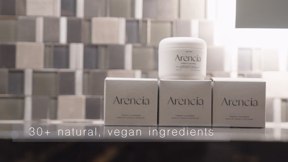 Arencia facial cleanser product film
